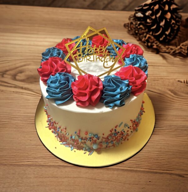 Coloured Ruffle Cake