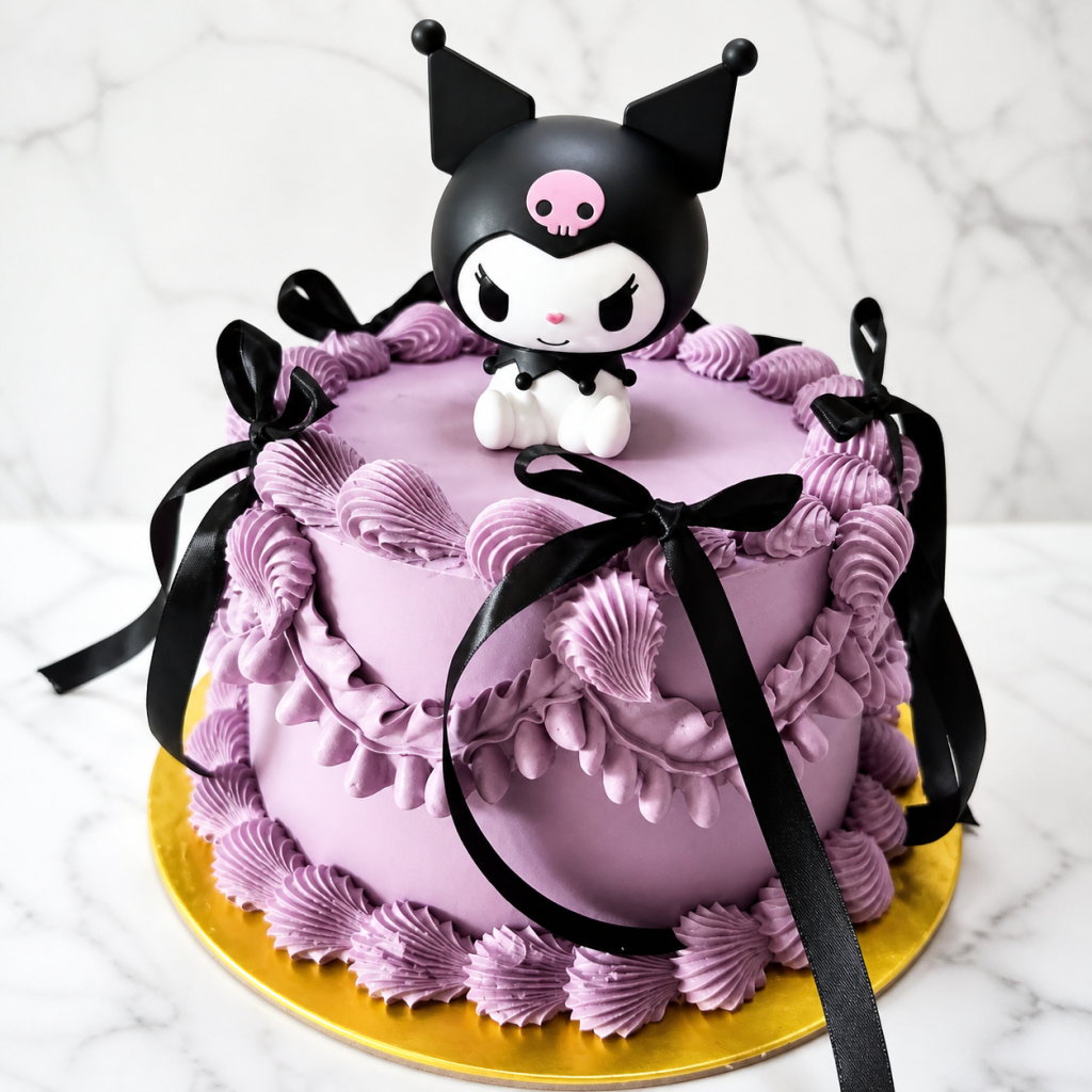 Kuromi bow cake